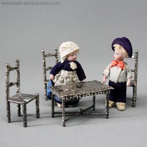 Metal Furniture Set for tiny Dolls