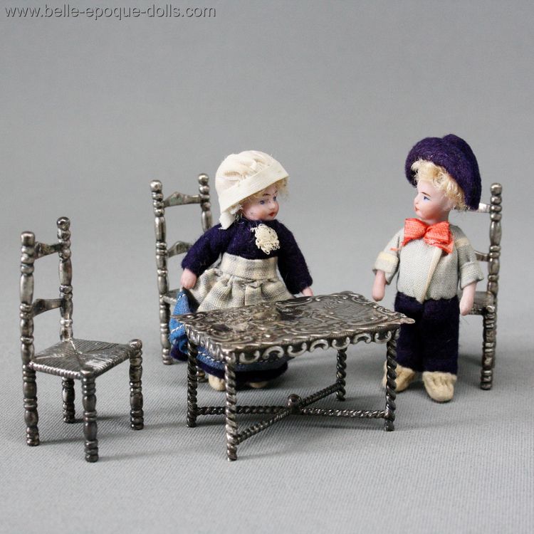 Puppenstuben aus Metall , Antique Dollhouse miniature , Puppenstuben aus Metall