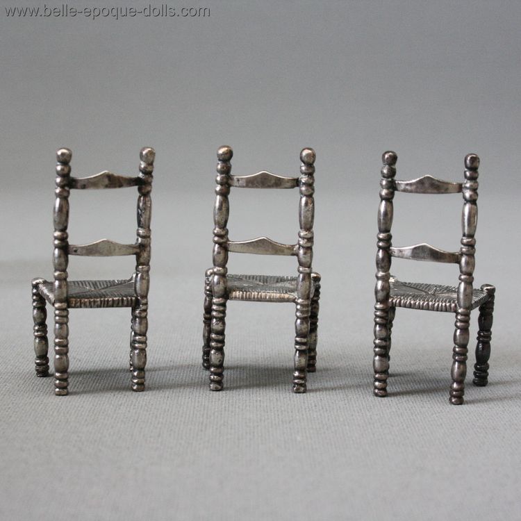 Antique dolls house metal tiny furniture  , Puppenstuben aus Metall