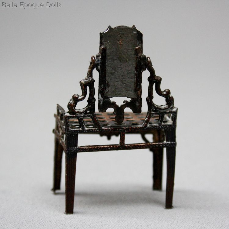 Puppenstuben zubehor , Antique Dollhouse metal furniture , Antique dolls house dressing table