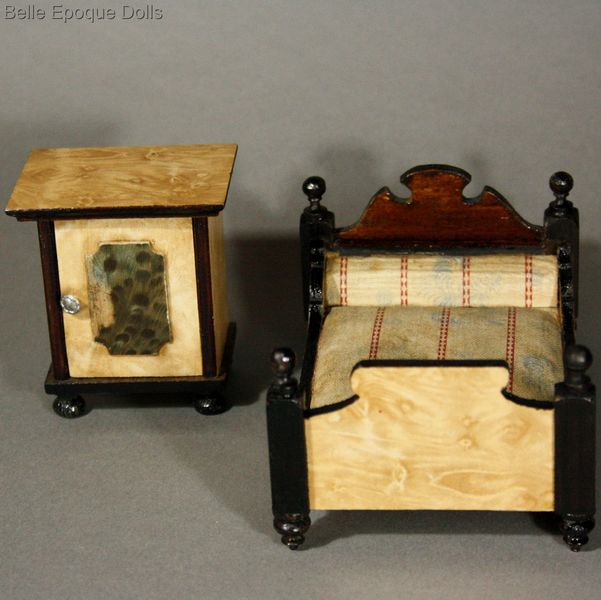 antique dollhouse wooden pinewood furniture 