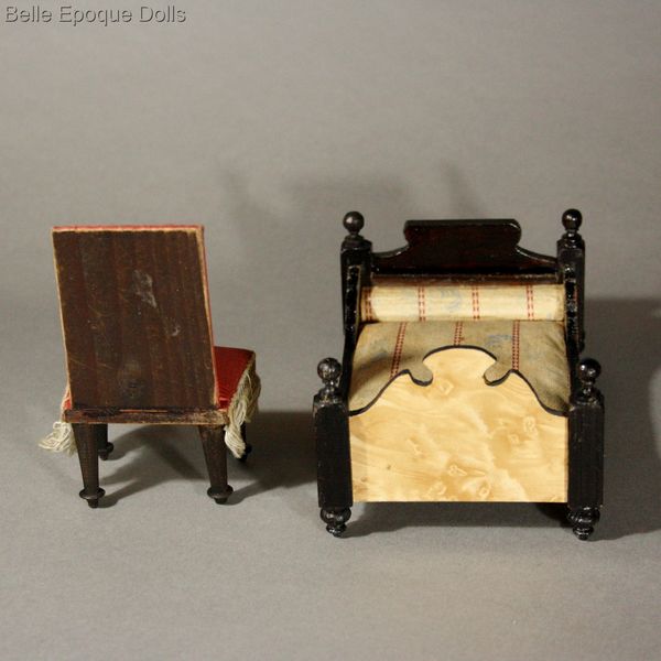 antique dollhouse wooden pinewood furniture 