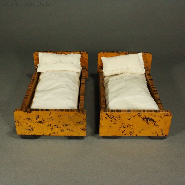 Paul Huebsch wooden furniture , antique miniature wooden single bed