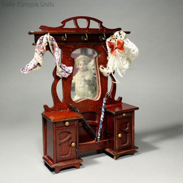 Puppenstuben zubehor garderobenstander , Art nouveau hall tree rack
