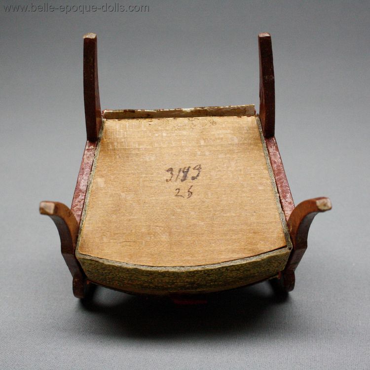 miniature antique doll  armchair , antique doll miniature furniture