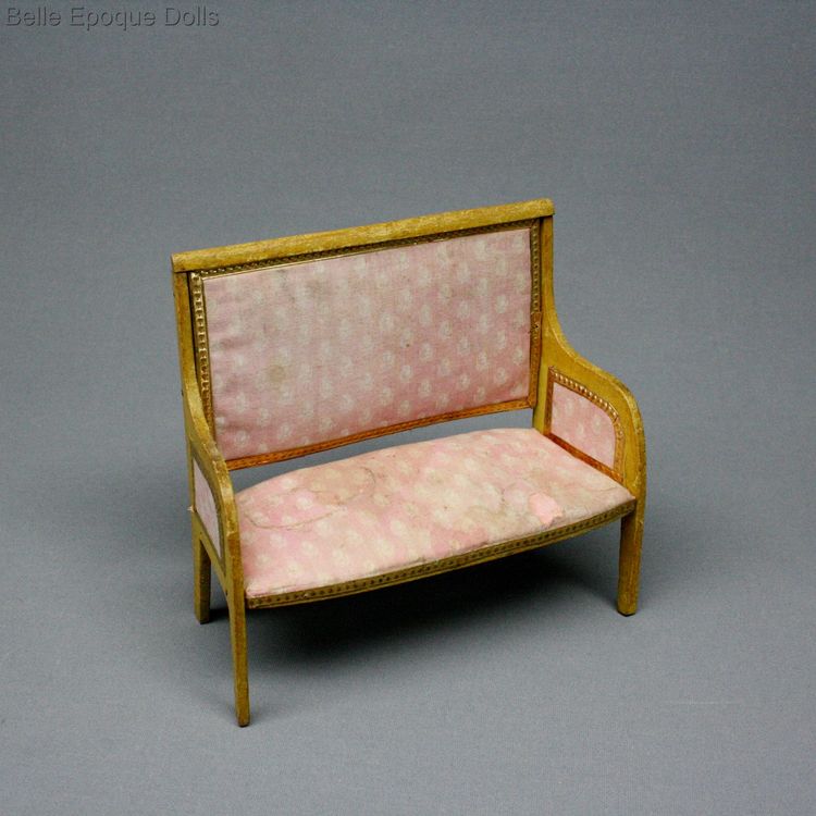 Antique Dollhouse miniature early french furniture , Puppenstuben zubehor