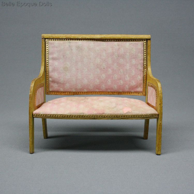 Antique dolls house sofa furniture  , Puppenstuben zubehor