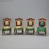 Antique dollhouse furnishings Louis Badeuille , French salon miniature buffet  , Antique dollhouse furnishings Louis Badeuille 