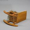 Antique Dollhouse miniature rocking chair ,  , Waltershausen Puppenstuben zubehor 