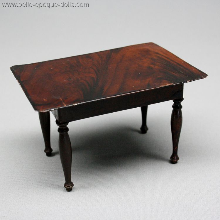 Antique dolls house furniture tin table , Puppenstuben zubehor rock graner