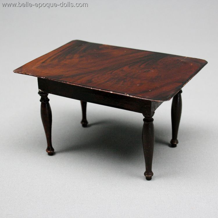 Antique dolls house furniture tin table , Puppenstuben zubehor rock graner