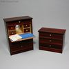 Antique Dollhouse miniature furniture , Antique dolls house rosewood furniture  , Puppenstuben zubehor 