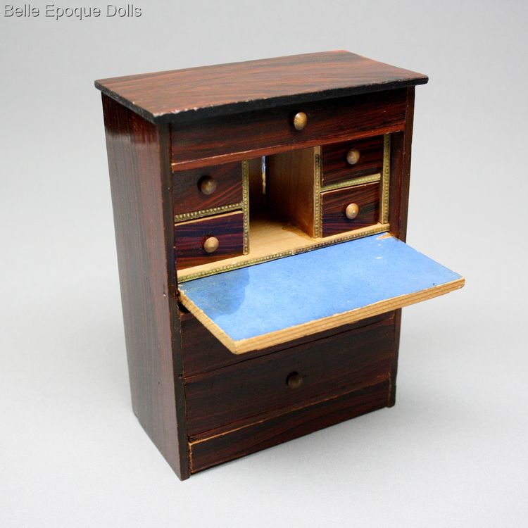 Puppenstuben zubehor , antique miniature chest and secretaire