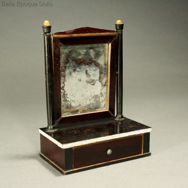 Antique Dollhouse miniature walterhausen mirror , Puppenstuben zubehor spielgel biedermeier kestner