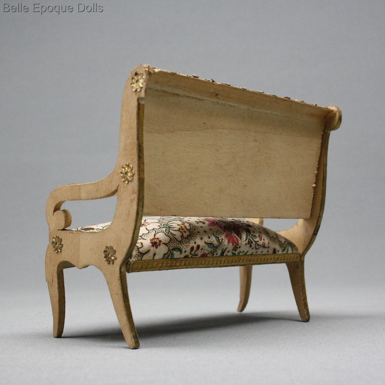 French miniature antique furnishings , salon antique miniature