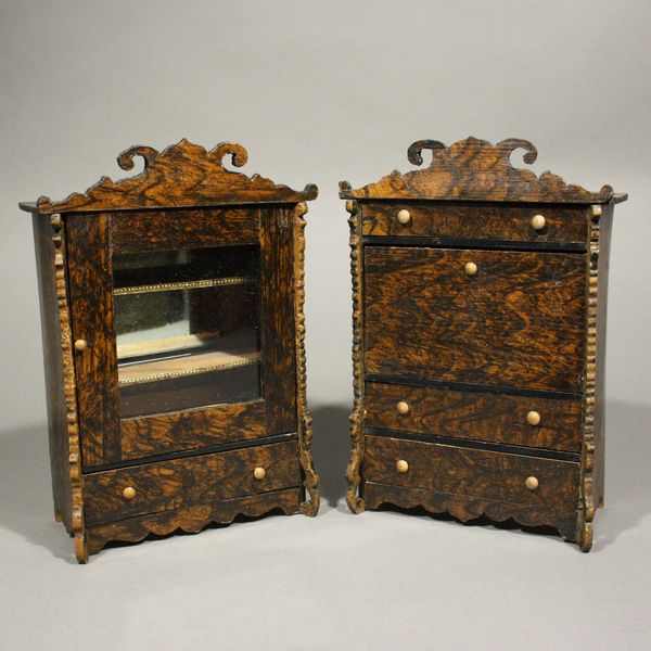 alte puppenstuben puppenhauser , antique dolls house rosewood furniture