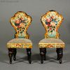 Antique dolls house furniture salon with lithographed paper , Antique dollhouse furnishings with floral design , Gottschalk dollhouse Gottschalk dolls house 