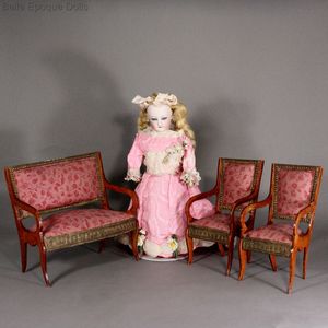 Early French Doll Parlor Set for Tall Mignonettes
