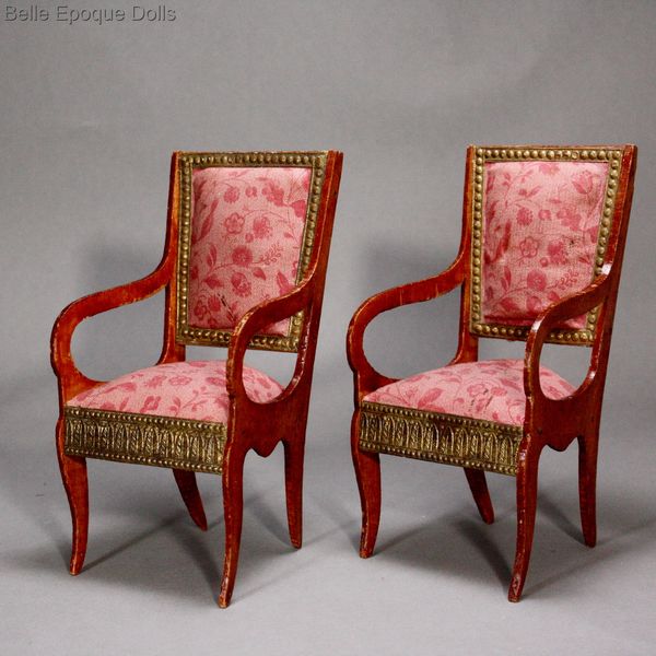 Antique dolls armchairs furniture  , Puppenstuben zubehor