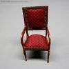 antique early French dollhouse armchairs , antique dollhouse armchairs , miniature antique dolls house armchair 