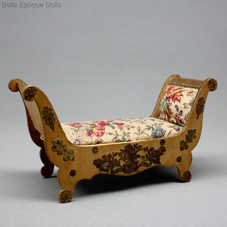 French miniature antique furnishings , antique dolls house furniture