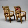 antique dolls house furniture , miniature french antique recamier , antique dolls house furniture 