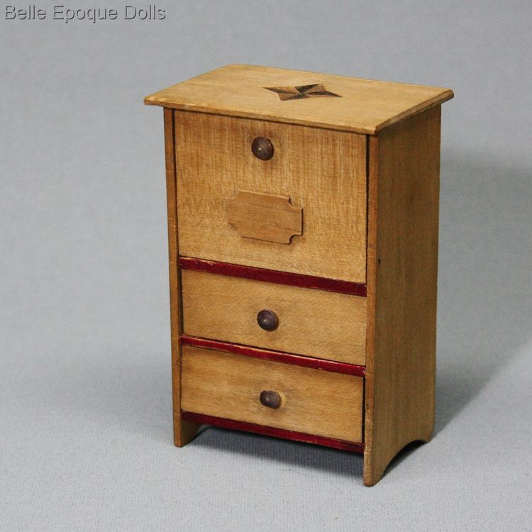 Antique dolls house biedermeier desk , Puppenstuben zubehor