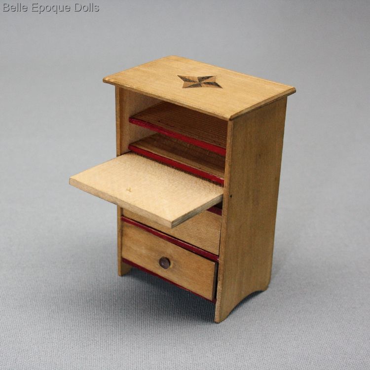 Puppenstuben zubehor , Antique Dollhouse miniature desk - Erzgebirge , Puppenstuben zubehor