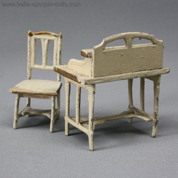 Puppenstuben gottschalk schlafzimmer , Antique dolls house furniture bedroom