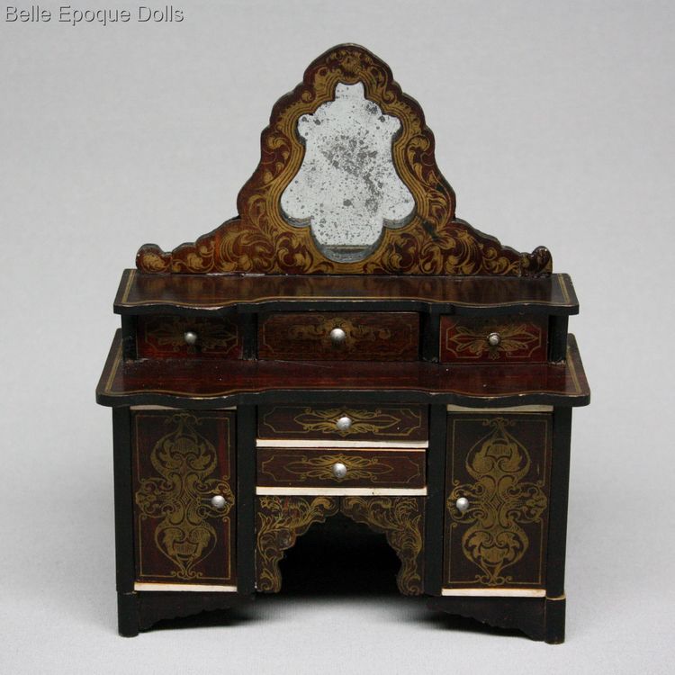 Antique dolls house furniture boulle style , Puppenstuben mobel wagner sohne