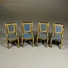 Antique dolls house furniture  , Antique French miniature day-bed , Antique dollhouse furnishings 