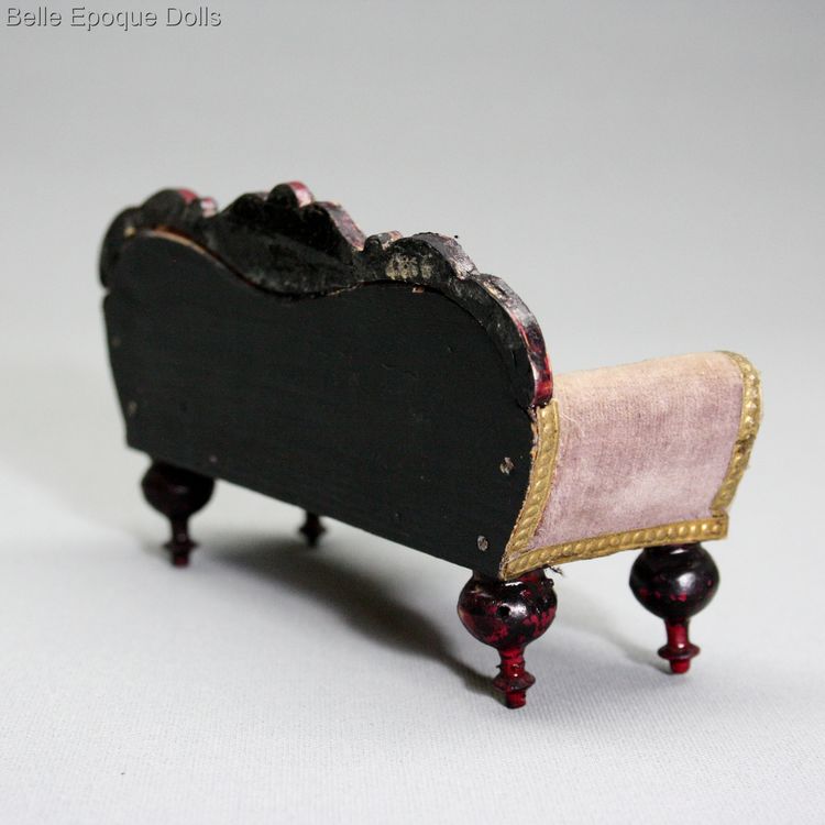 biedermeier salon , Antique Dollhouse german wagner sohn furnishings miniature , Puppenstuben zubehor wagner sohne