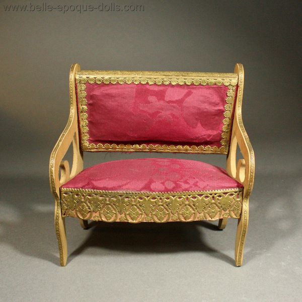 badeuille dollhouse salon , Antique dolls house french furniture badeuille , Antique Dollhouse miniature French furniture