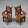 Antique Dollhouse miniature french , Antique dolls house furniture chair , Puppenstuben zubehor badeuille 