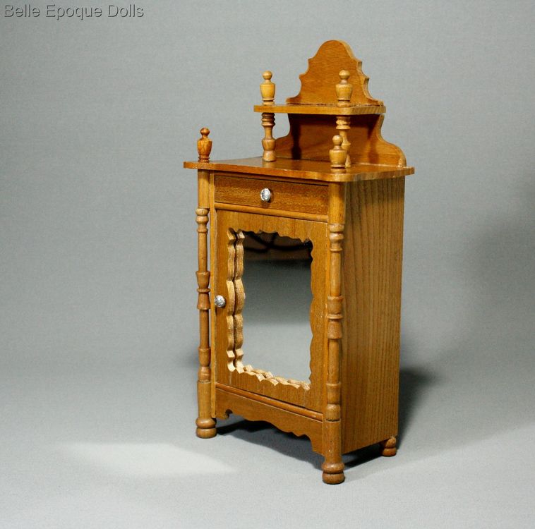 Antique Dollhouse miniature armoire cupboard , Puppenstuben zubehor