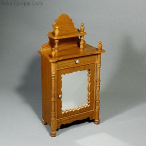 Antique Miniature Wooden Armoire - By Schneegas