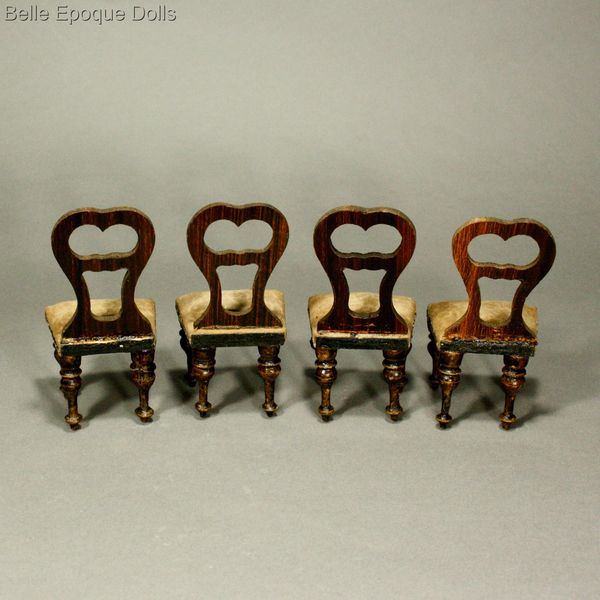 Antique Dollhouse miniature dining room , Puppenstuben mbel 