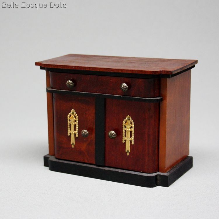 Antique dolls house German  wooden furniture  , Puppenstuben holzmbel German , Antique Dollhouse miniature furnishings 