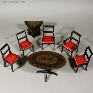 Antique German Doll House Miniature Parlor Set - Wagner  Söhne