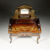Antique dolls house furniture  , Boulle style miniature , Antique Dollhouse Dressing Table in Boulle style Wagner & Sohne 