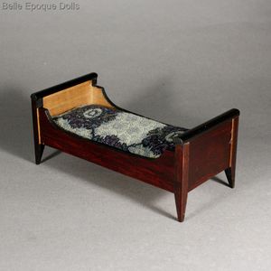 Antique Dollhouse miniature biedemeier bed , Antique dolls house furniture  , Puppenstuben zubehor 