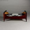 Antique Dollhouse miniature biedemeier bed , Antique dolls house furniture  , Puppenstuben zubehor 