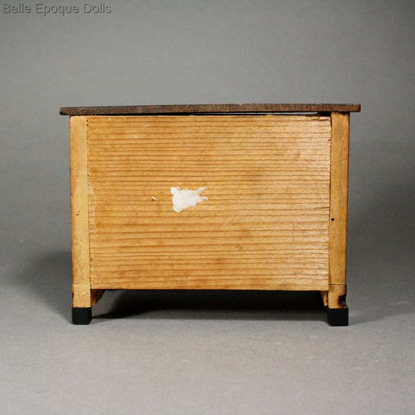 Antique Dollhouse miniature chest biedermeier , Puppenstuben zubehor
