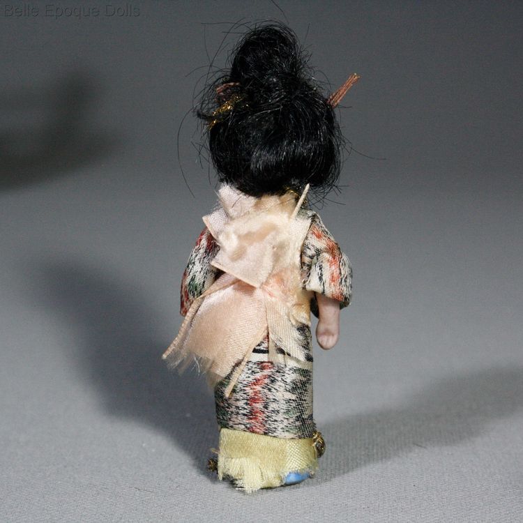 Antique dolls house furniture Japanese all-bisque doll , Puppenstuben zubehor