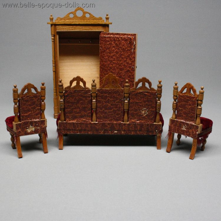 Antique Dollhouse miniature schneegas furniture , Puppenstuben zubehor