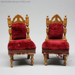 Antique dolls house furniture german , Antique Dollhouse miniature schneegas , Puppenstuben zubehor 