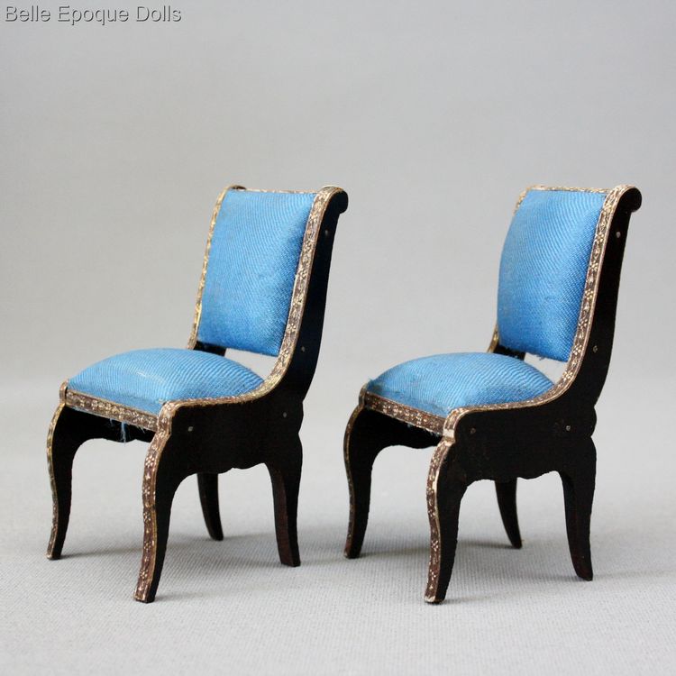 Antique Dollhouse miniature French salon , Louis Badeuille furniture , Antique Dollhouse miniature French salon