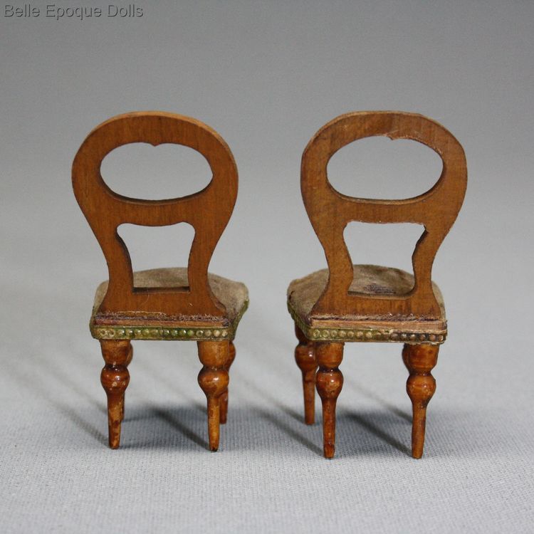 Antique Dollhouse miniature wooden furniture , Puppenstuben zubehor