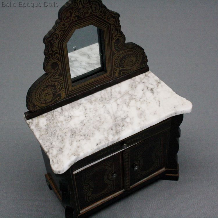 Puppenstuben zubehor mbel biedermeier boulle , Antique dolls house furniture german biedermeier