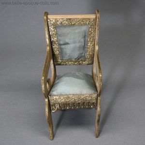 antique metal doll furniture